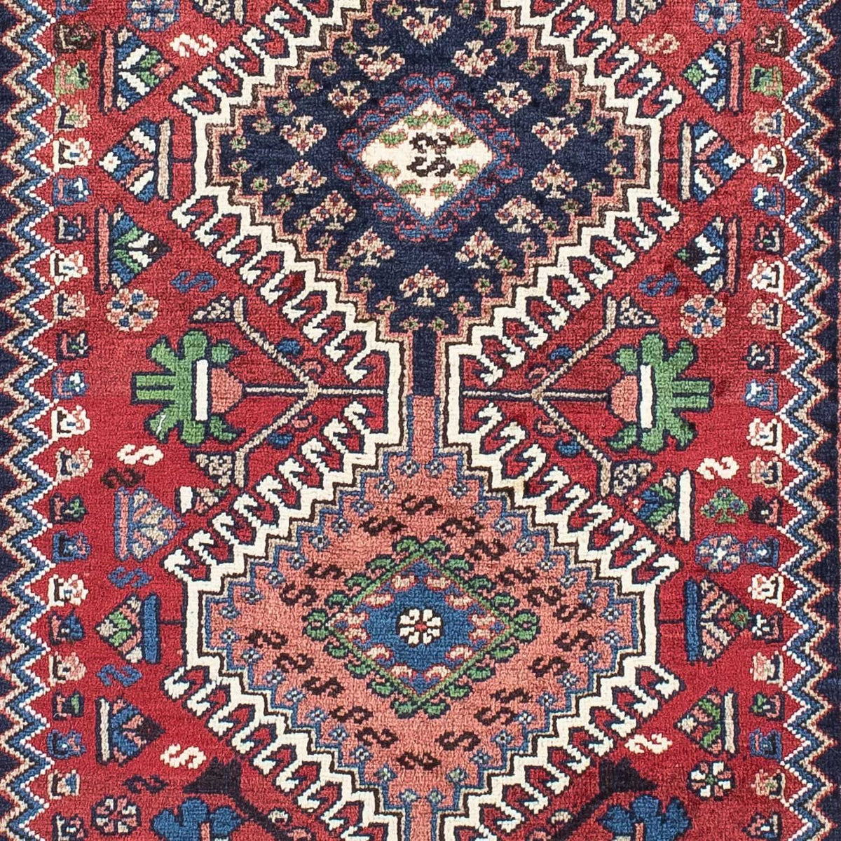 Tapis de couloir Tapis persan - Nomadic - 187 x 65 cm - rouge