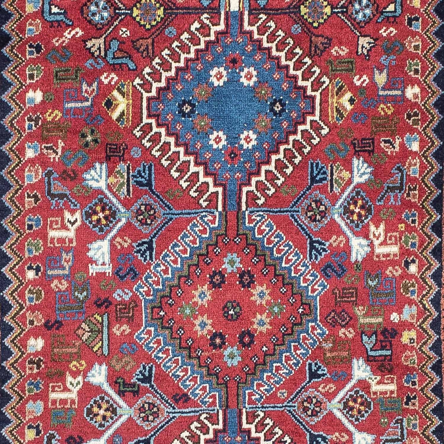 Tapis de couloir Tapis persan - Nomadic - 197 x 82 cm - rouge