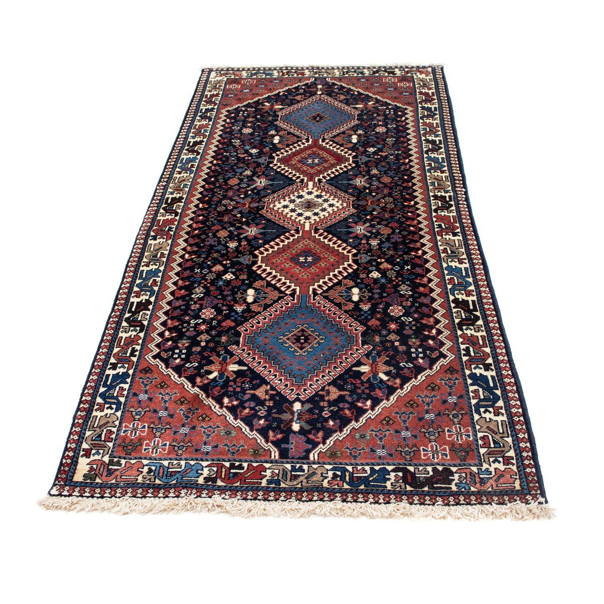 Tapis de couloir Tapis persan - Nomadic - 203 x 83 cm - bleu foncé