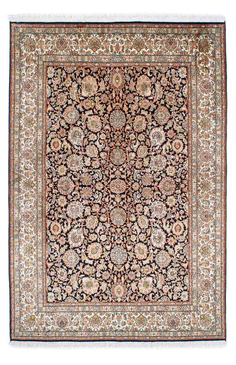 Tapis persan - Classique - 226 x 154 cm - bleu foncé