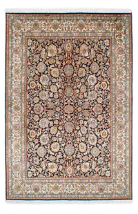 Tapis persan - Classique - 226 x 154 cm - bleu foncé