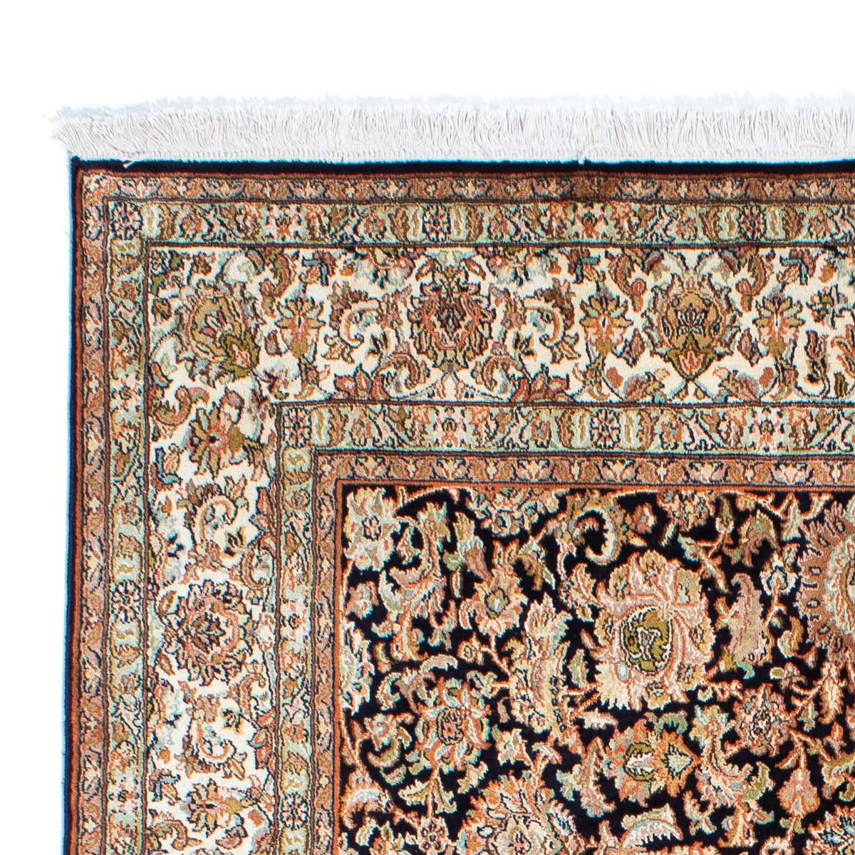 Tapis persan - Classique - 226 x 154 cm - bleu foncé