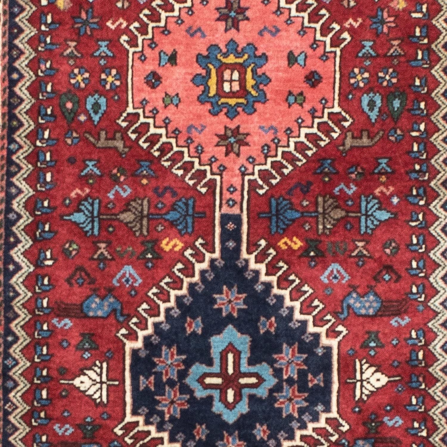Tapis de couloir Tapis persan - Nomadic - 197 x 80 cm - rouge foncé