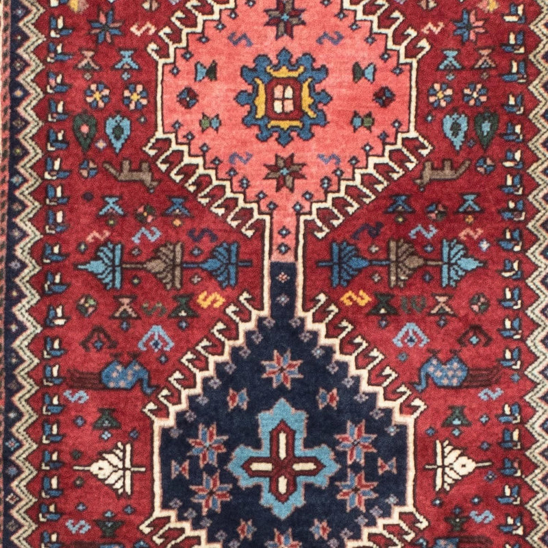 Tapis de couloir Tapis persan - Nomadic - 197 x 80 cm - rouge foncé