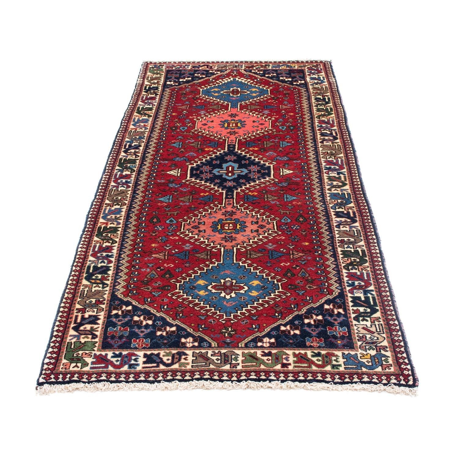 Tapis de couloir Tapis persan - Nomadic - 197 x 80 cm - rouge foncé