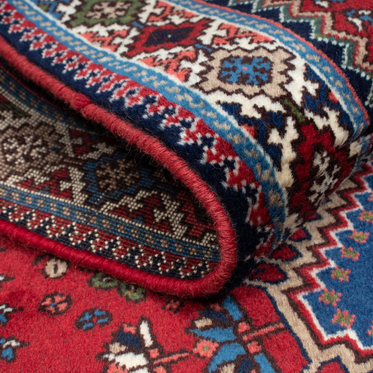 Tapis de couloir Tapis persan - Nomadic - 194 x 83 cm - rouge foncé