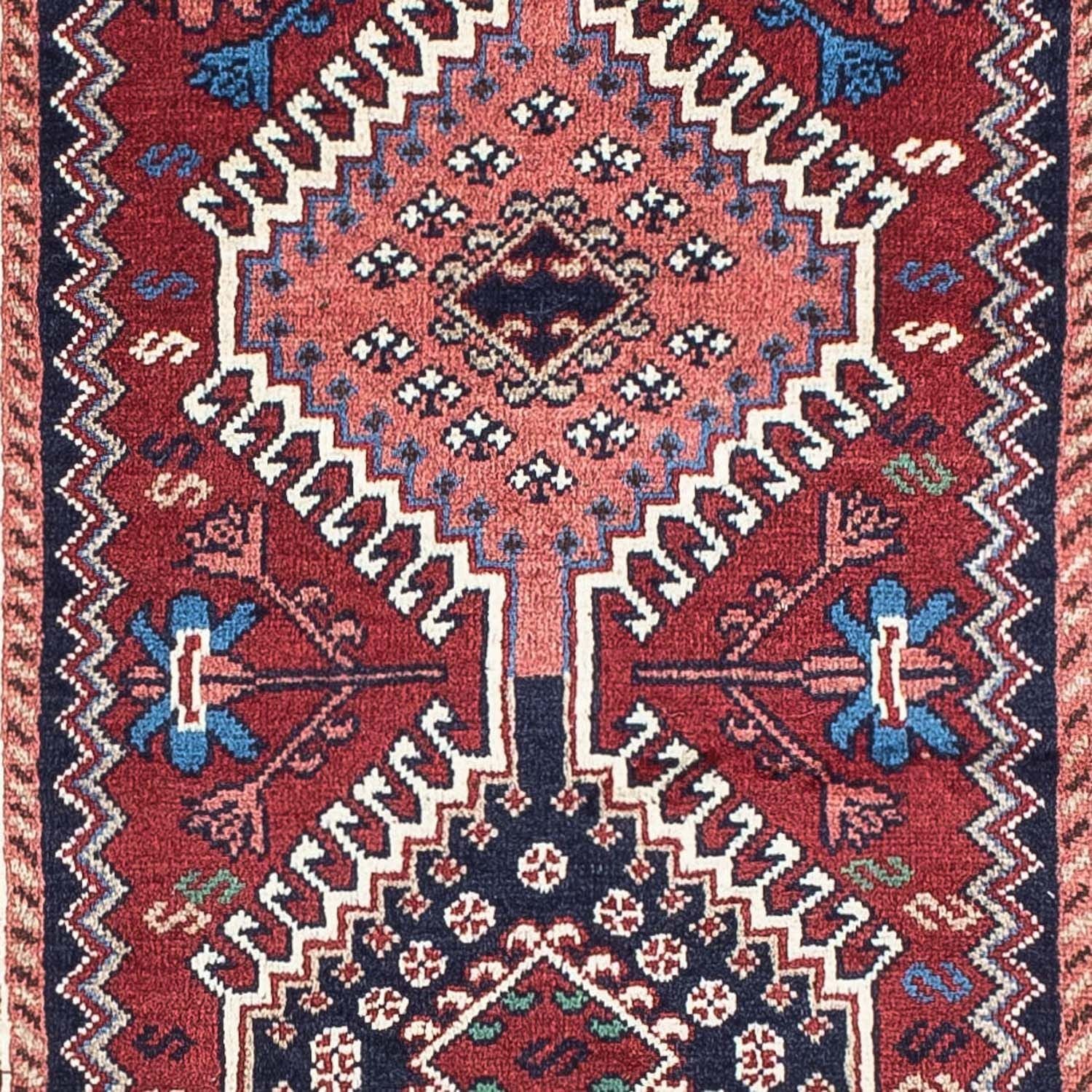 Tapis de couloir Tapis persan - Nomadic - 195 x 79 cm - rouge