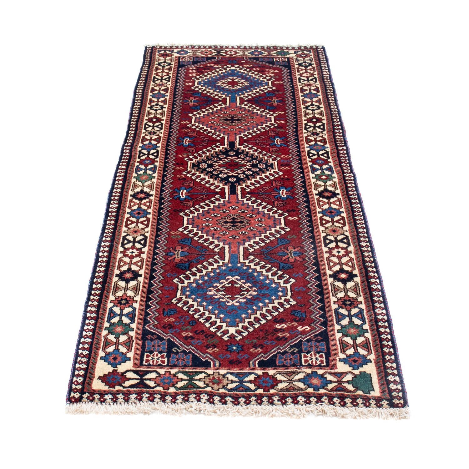 Tapis de couloir Tapis persan - Nomadic - 195 x 79 cm - rouge