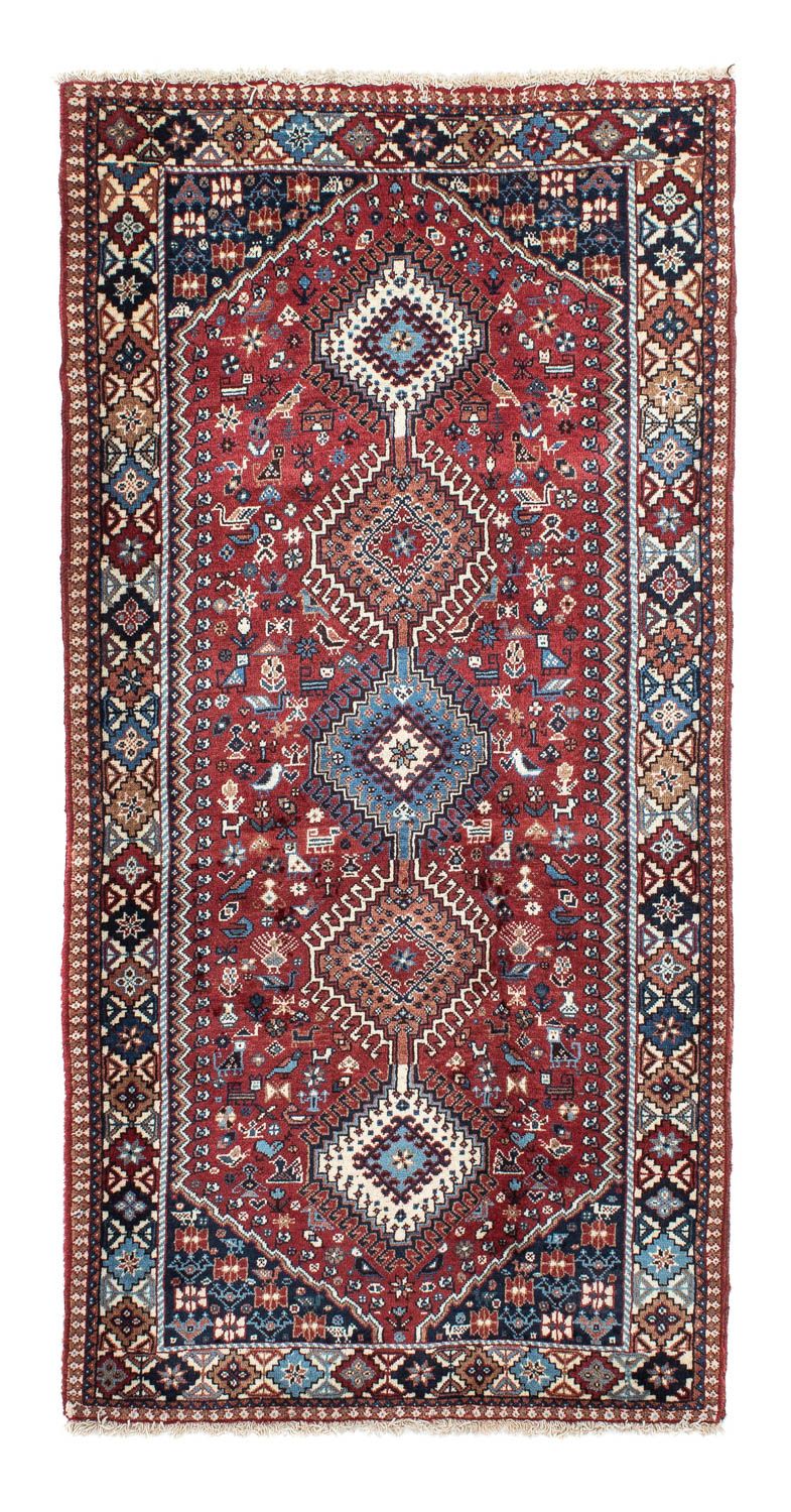 Tapis de couloir Tapis persan - Nomadic - 194 x 90 cm - rouge