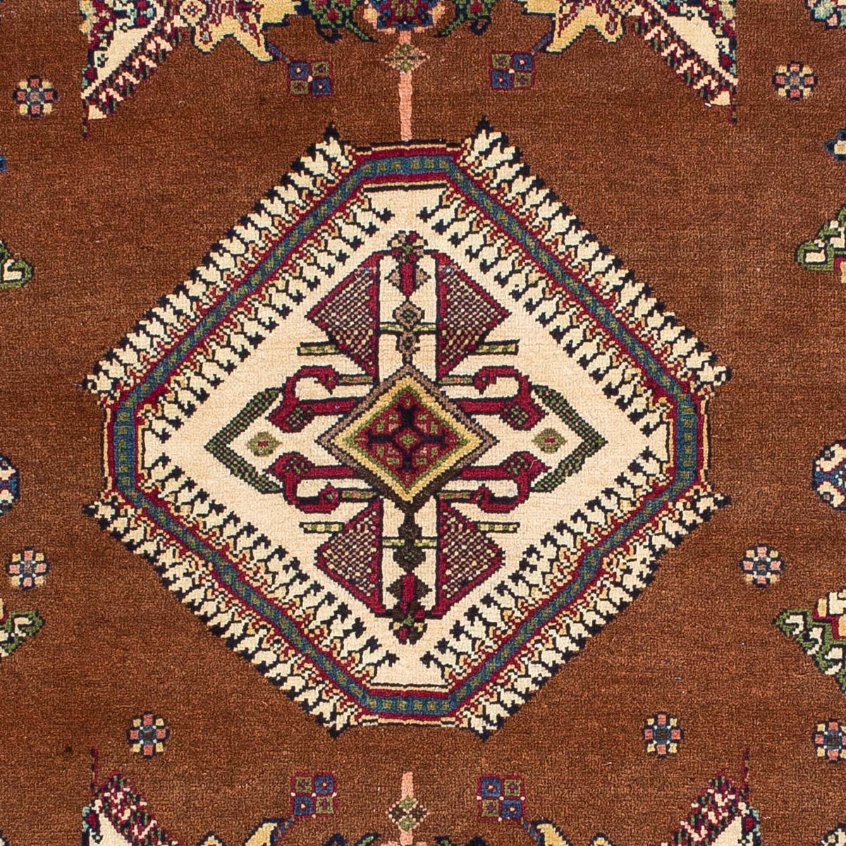 Tapis persan - Nomadic - 158 x 120 cm - marron