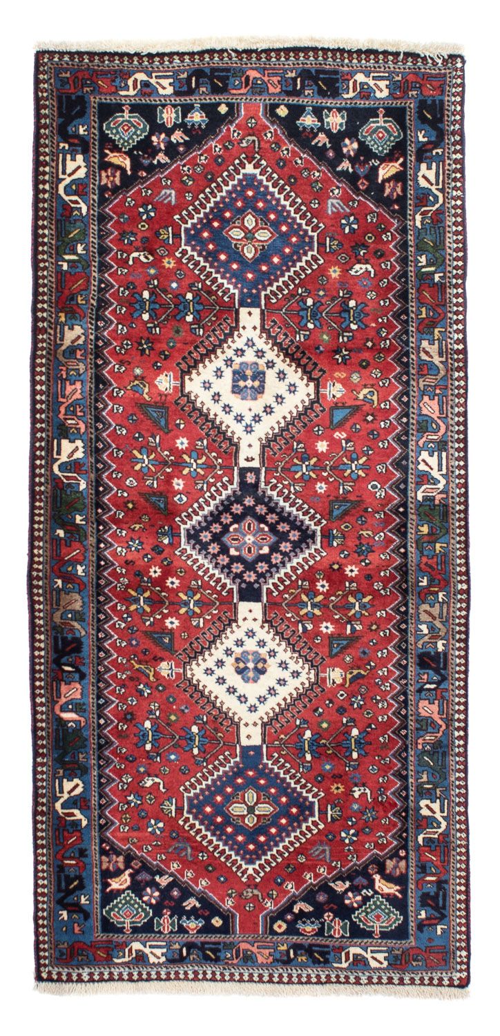 Tapis de couloir Tapis persan - Nomadic - 196 x 87 cm - rouge foncé