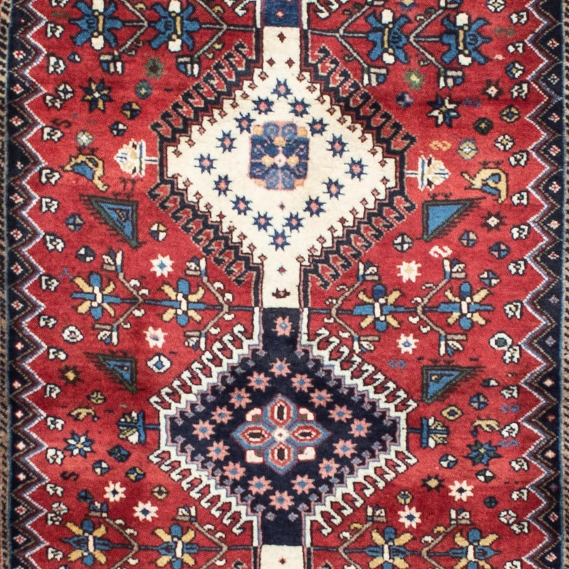 Tapis de couloir Tapis persan - Nomadic - 196 x 87 cm - rouge foncé