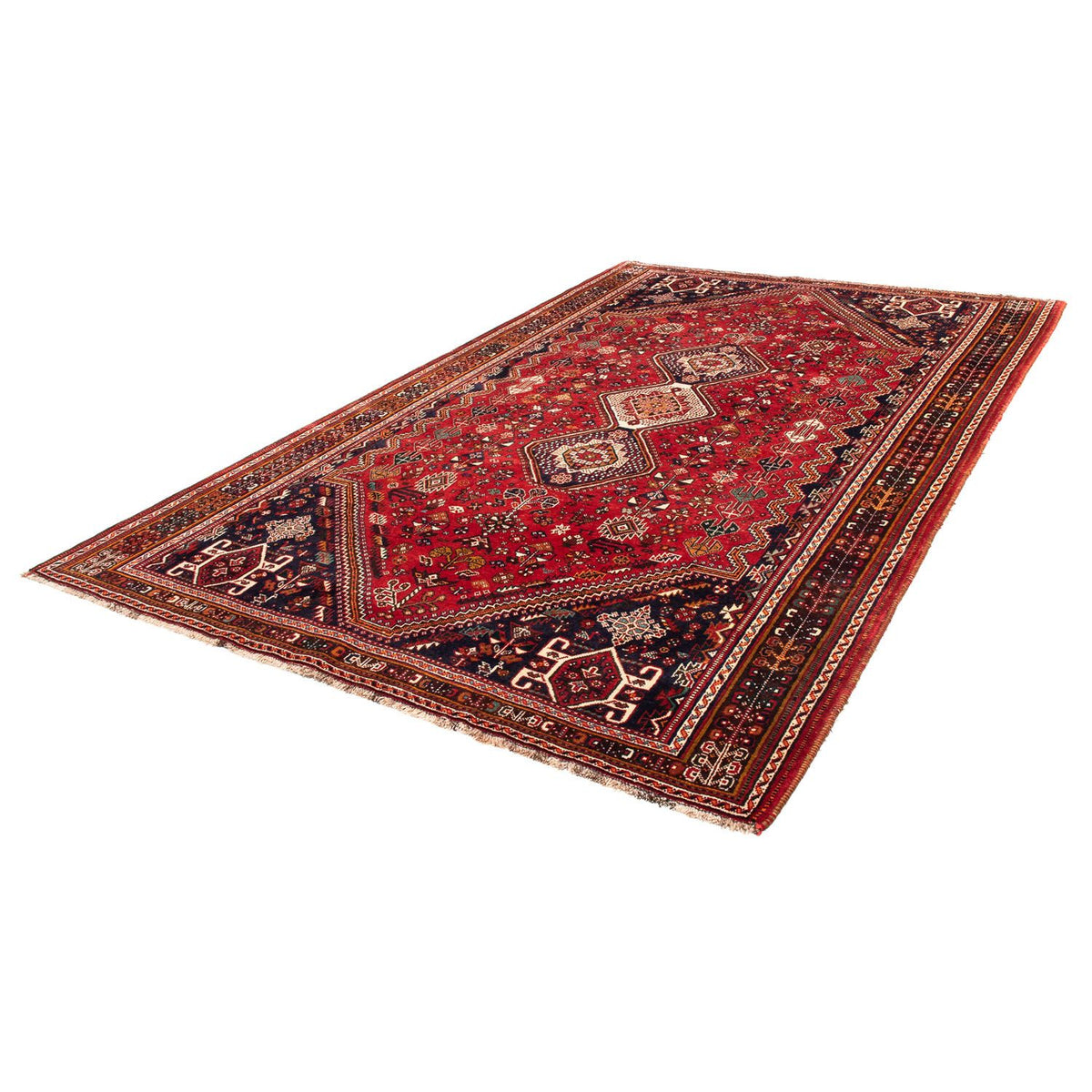 Tapis persan - Nomadic - 298 x 189 cm - rouge foncé
