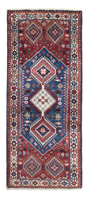 Tapis de couloir Tapis persan - Nomadic - 195 x 80 cm - rouge foncé
