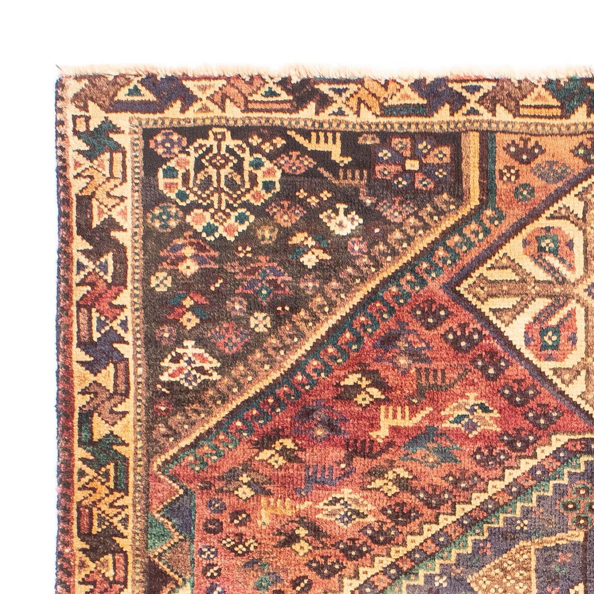 Tapis persan - Nomadic - 155 x 113 cm - rouge clair