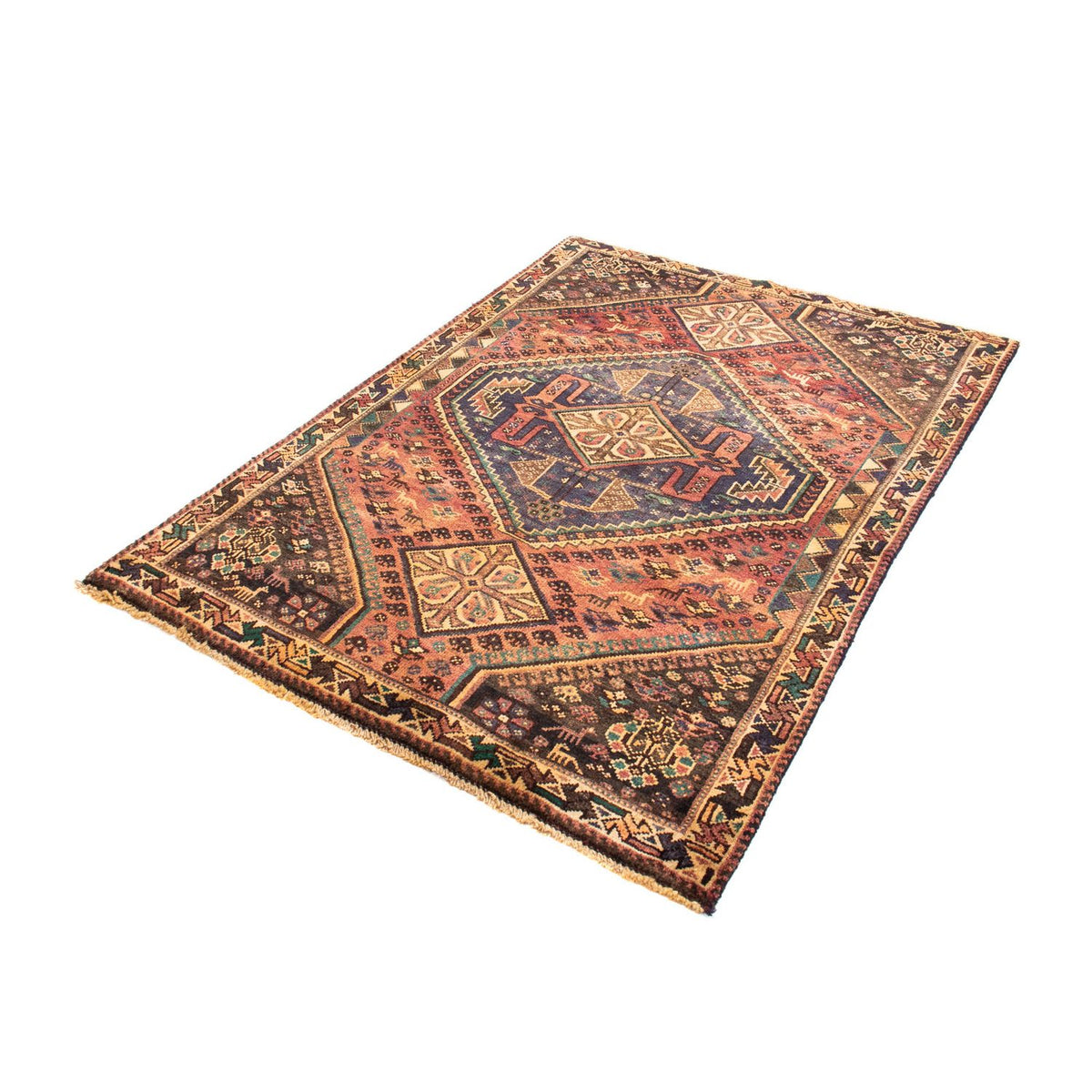 Tapis persan - Nomadic - 155 x 113 cm - rouge clair