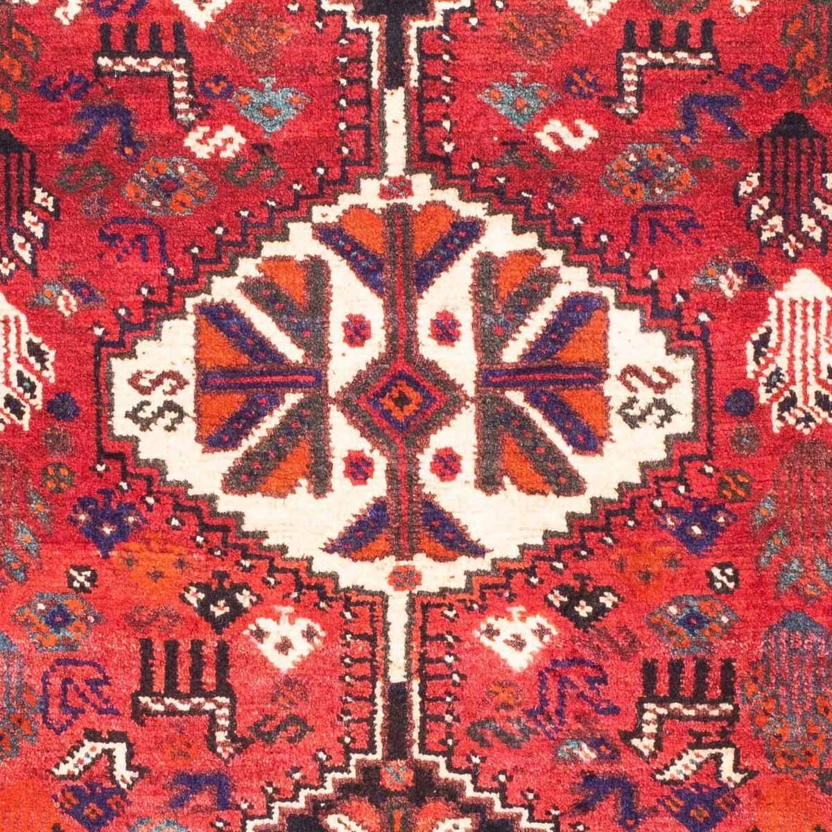 Tapis persan - Nomadic - 153 x 120 cm - rouge foncé