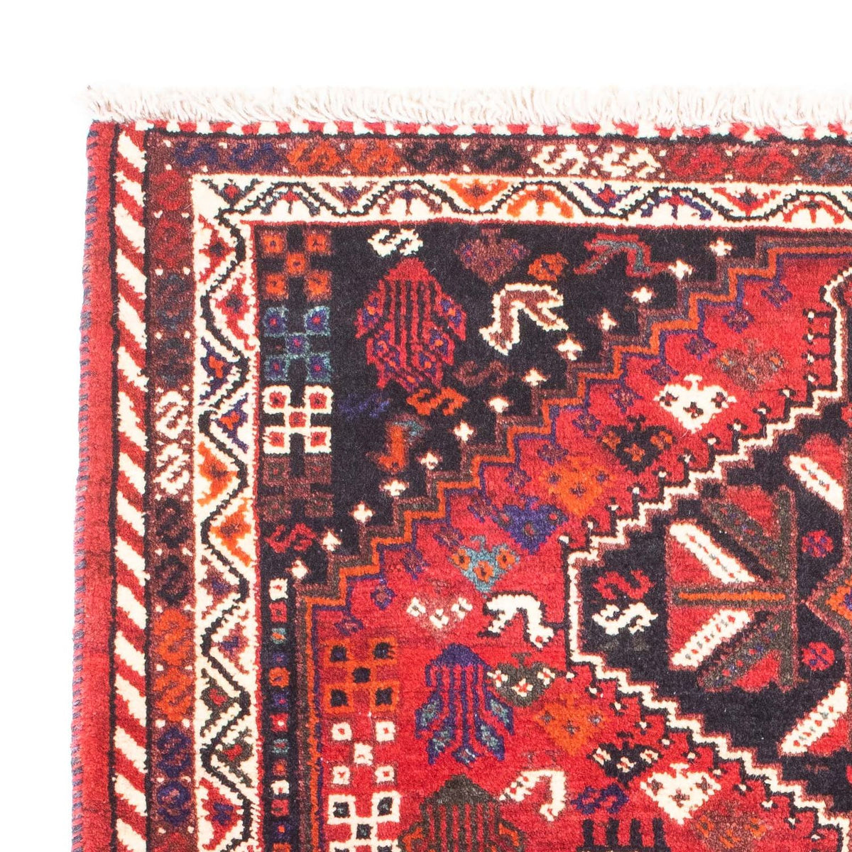Tapis persan - Nomadic - 153 x 120 cm - rouge foncé