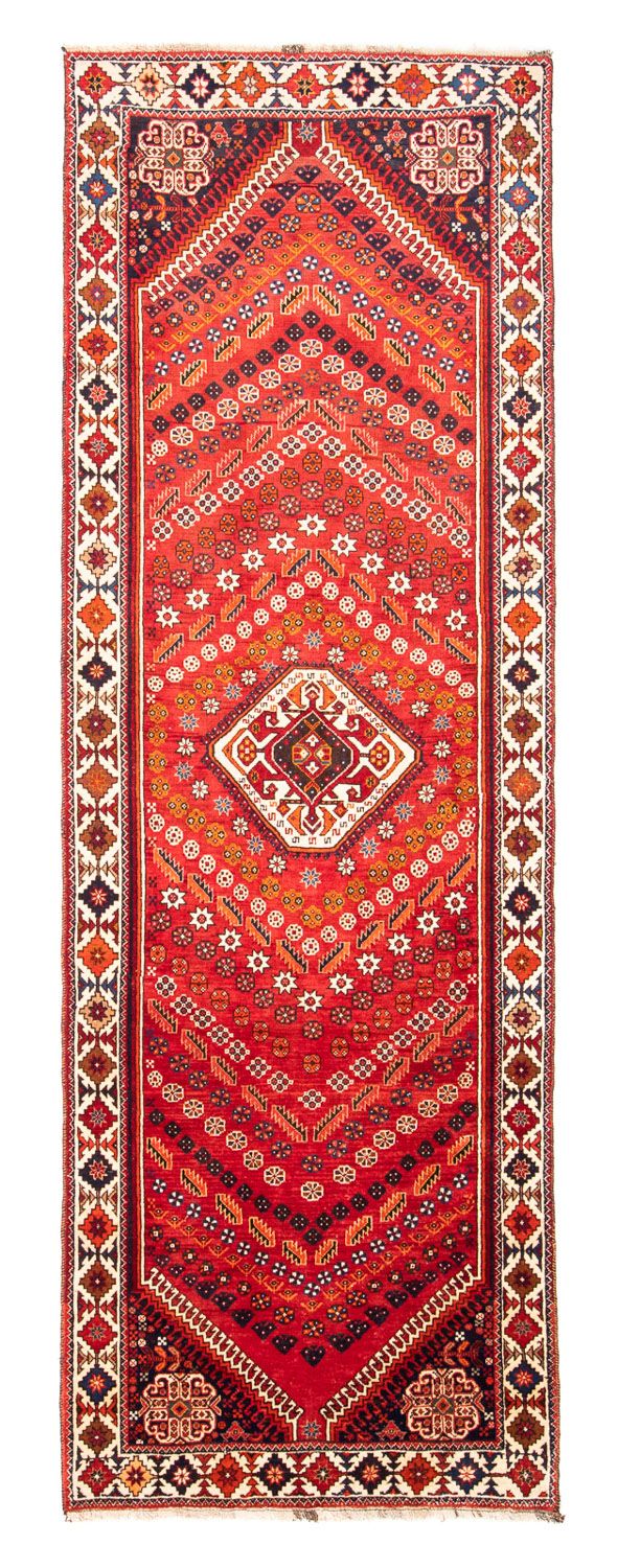 Tapis de couloir Tapis persan - Nomadic - 301 x 104 cm - rouge foncé