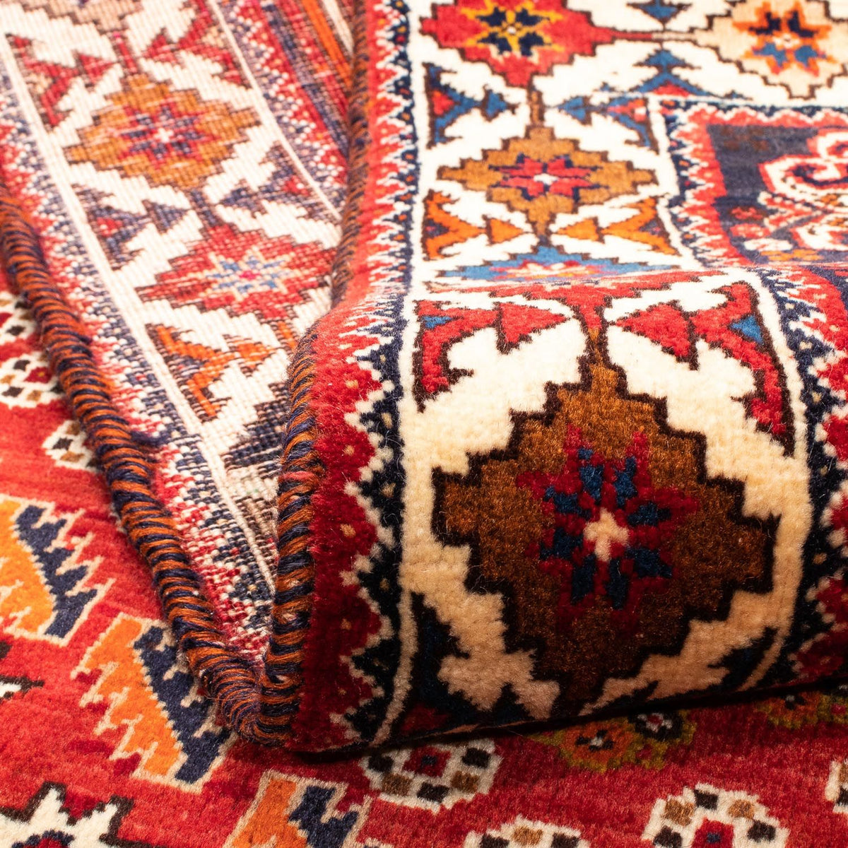 Tapis de couloir Tapis persan - Nomadic - 301 x 104 cm - rouge foncé