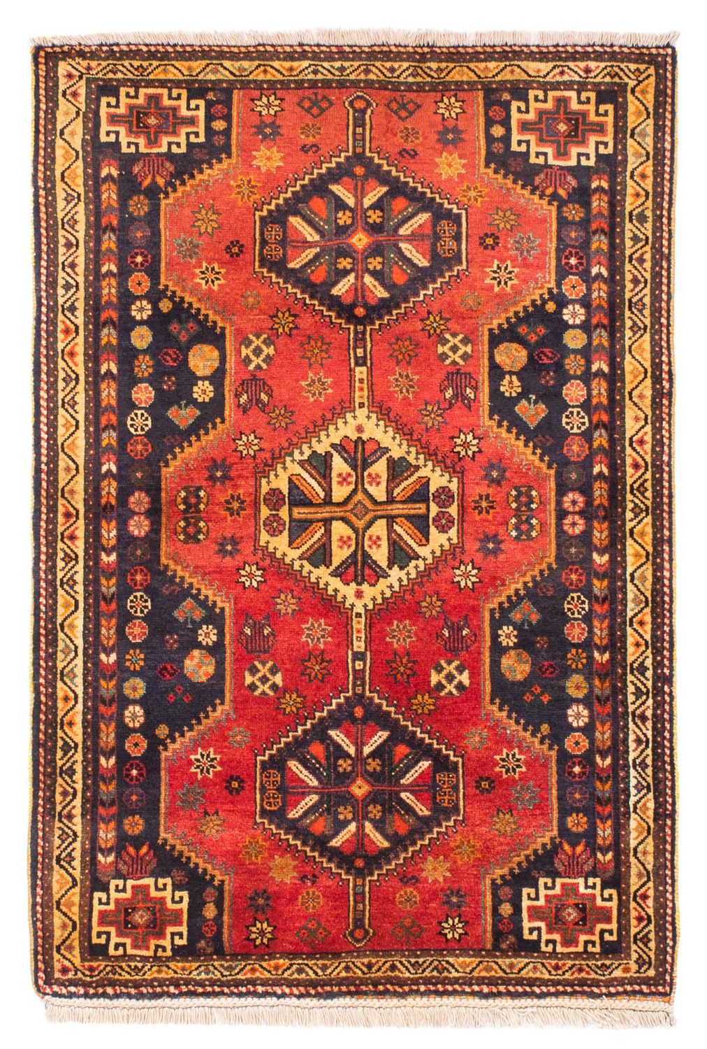 Tapis persan - Nomadic - 170 x 116 cm - rouge foncé