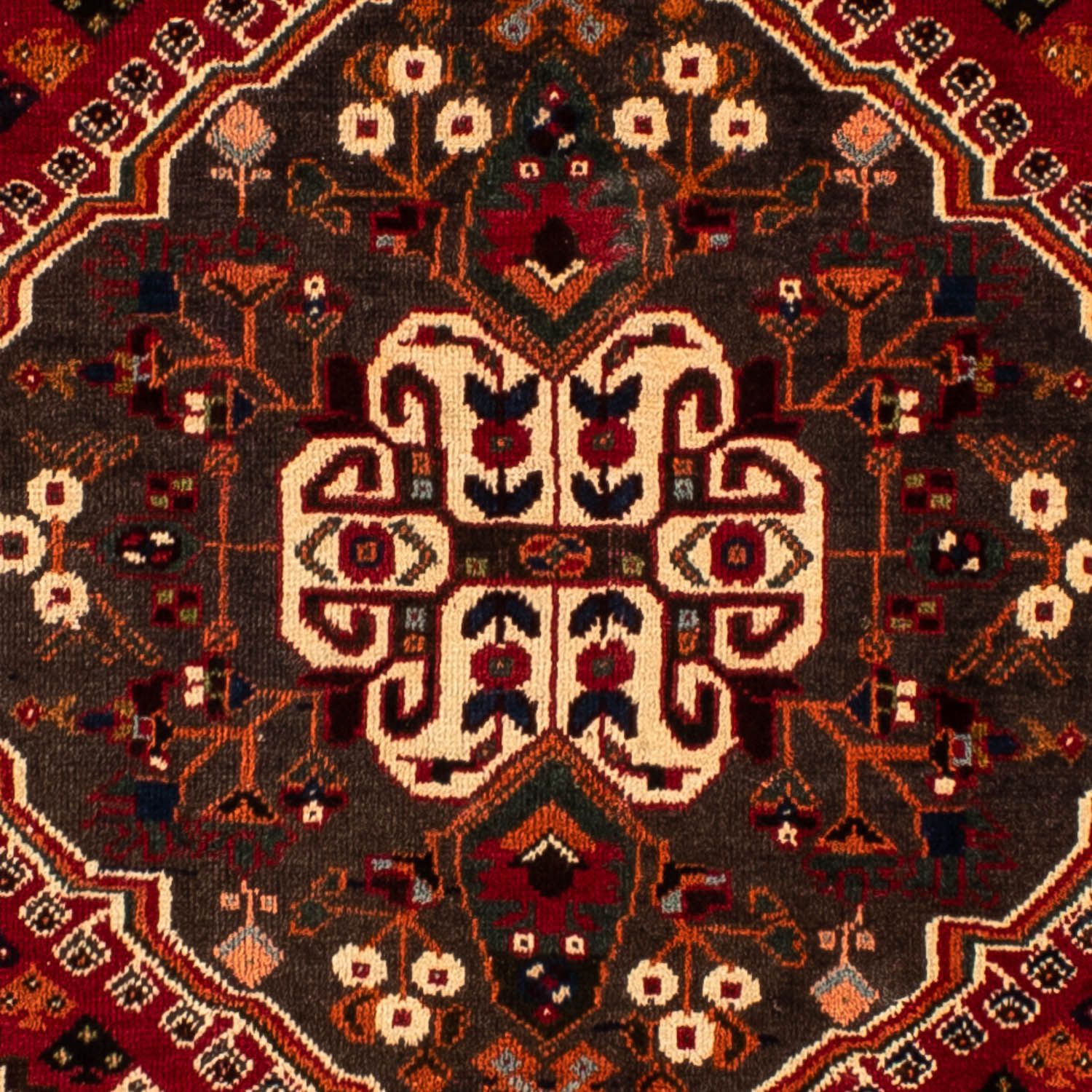 Tapis persan - Nomadic - 293 x 211 cm - rouge foncé