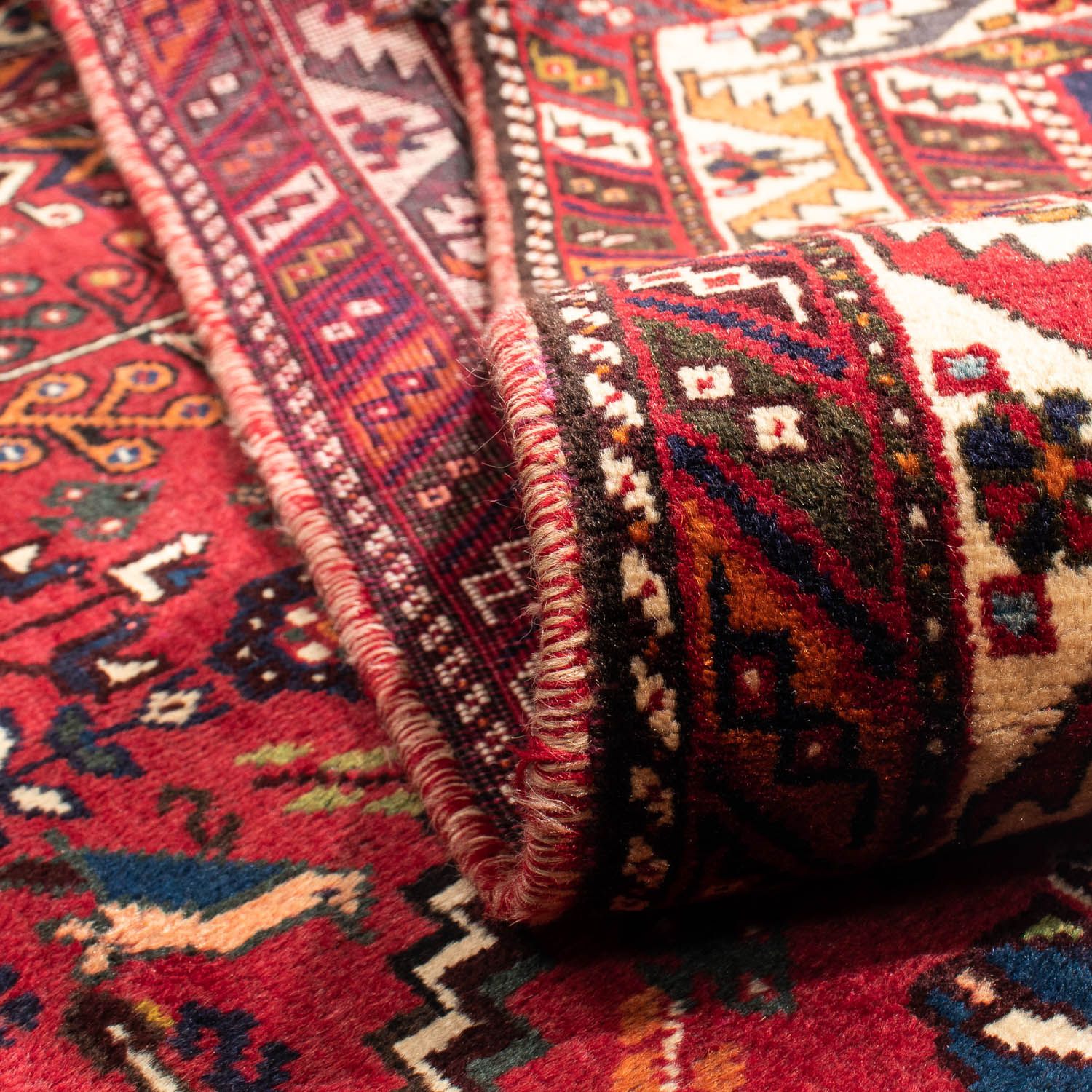Tapis persan - Nomadic - 293 x 211 cm - rouge foncé