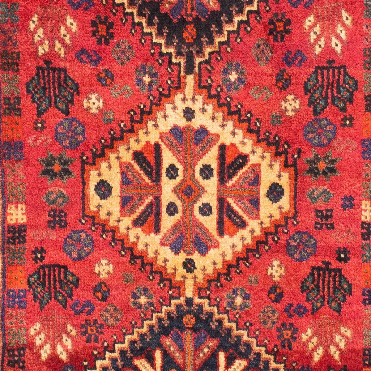 Tapis persan - Nomadic - 163 x 118 cm - rouge foncé