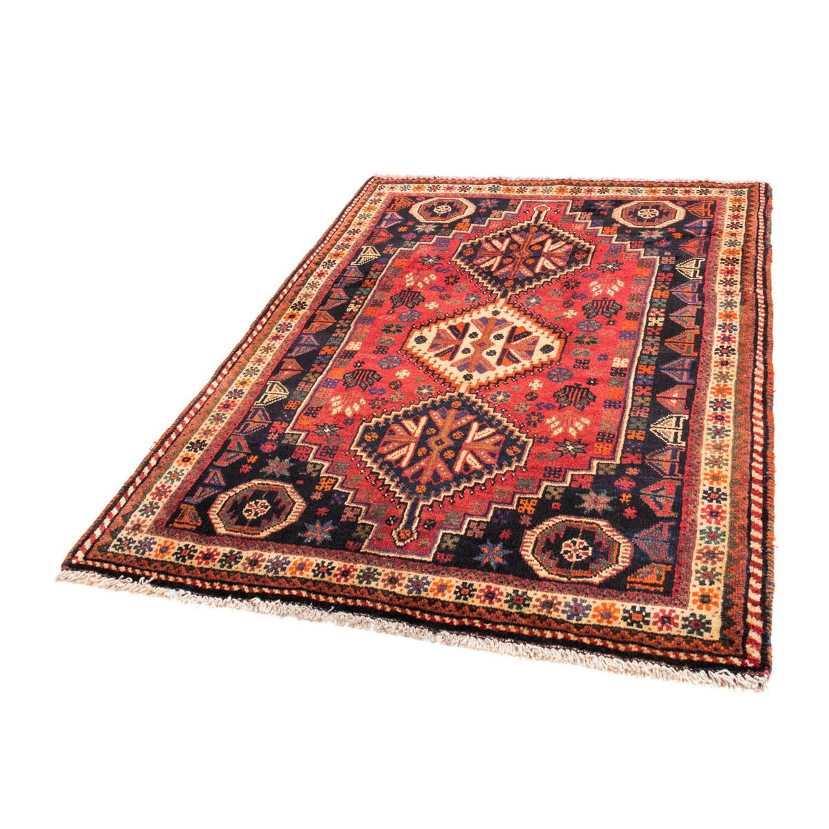 Tapis persan - Nomadic - 163 x 118 cm - rouge foncé