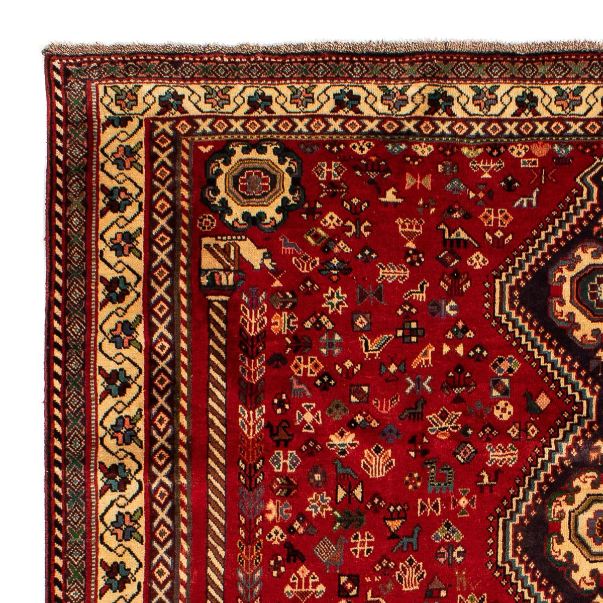 Tapis persan - Nomadic - 295 x 210 cm - rouge foncé