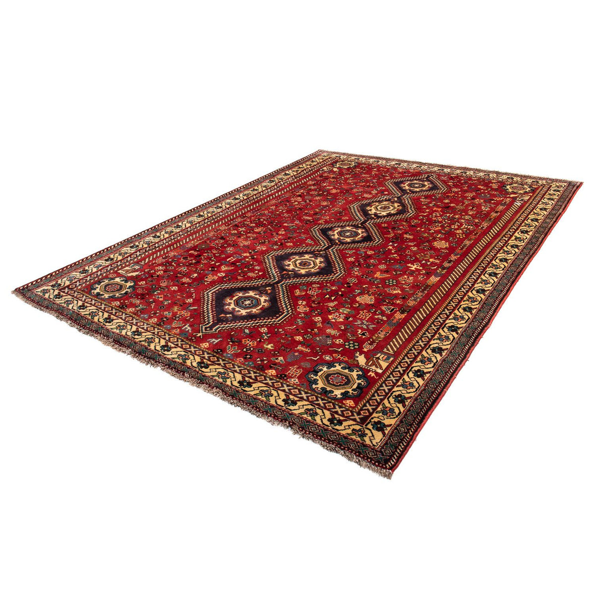Tapis persan - Nomadic - 295 x 210 cm - rouge foncé