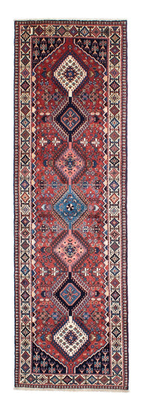 Tapis de couloir Tapis persan - Nomadic - 283 x 80 cm - rouge foncé