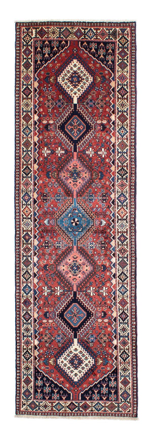 Tapis de couloir Tapis persan - Nomadic - 283 x 80 cm - rouge foncé