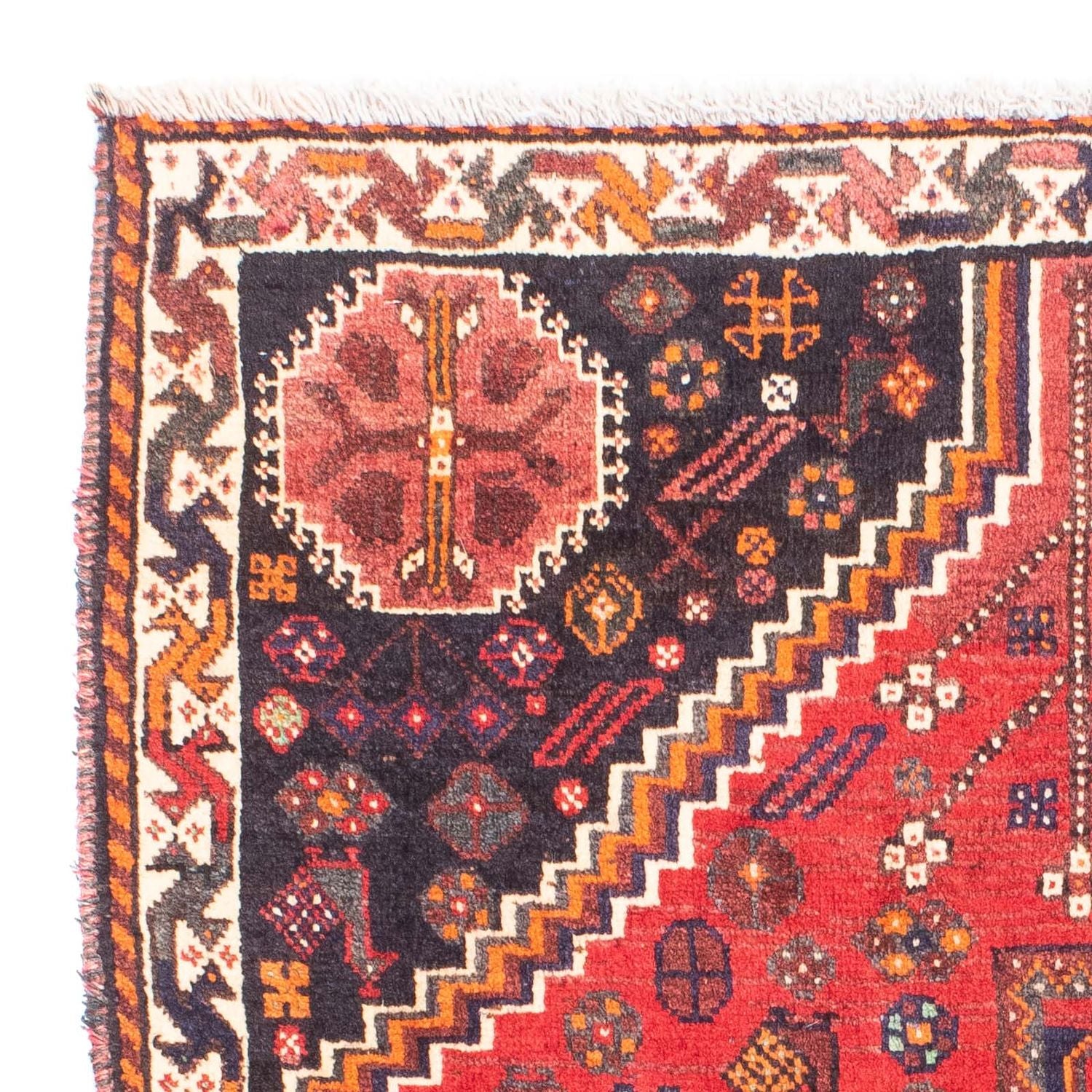 Tapis persan - Nomadic - 159 x 121 cm - rouge foncé