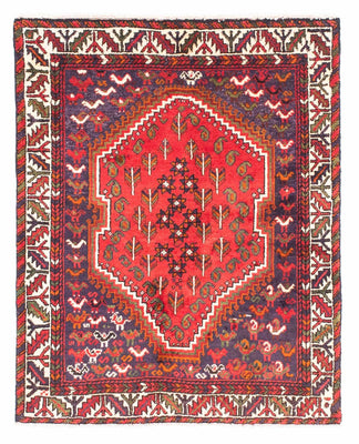 Tapis persan - Nomadic - 139 x 111 cm - rouge foncé