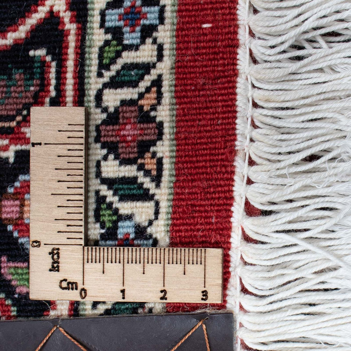 Tapis de couloir Tapis persan - Bidjar - 201 x 100 cm - rouge foncé