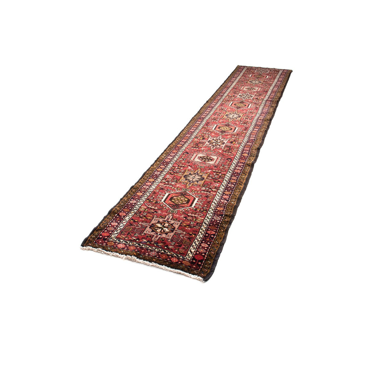 Tapis de couloir Tapis persan - Nomadic - 391 x 71 cm - rouille