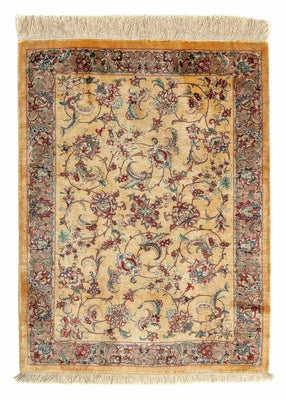 Tapis persan - Ghom - 82 x 59 cm - marron clair