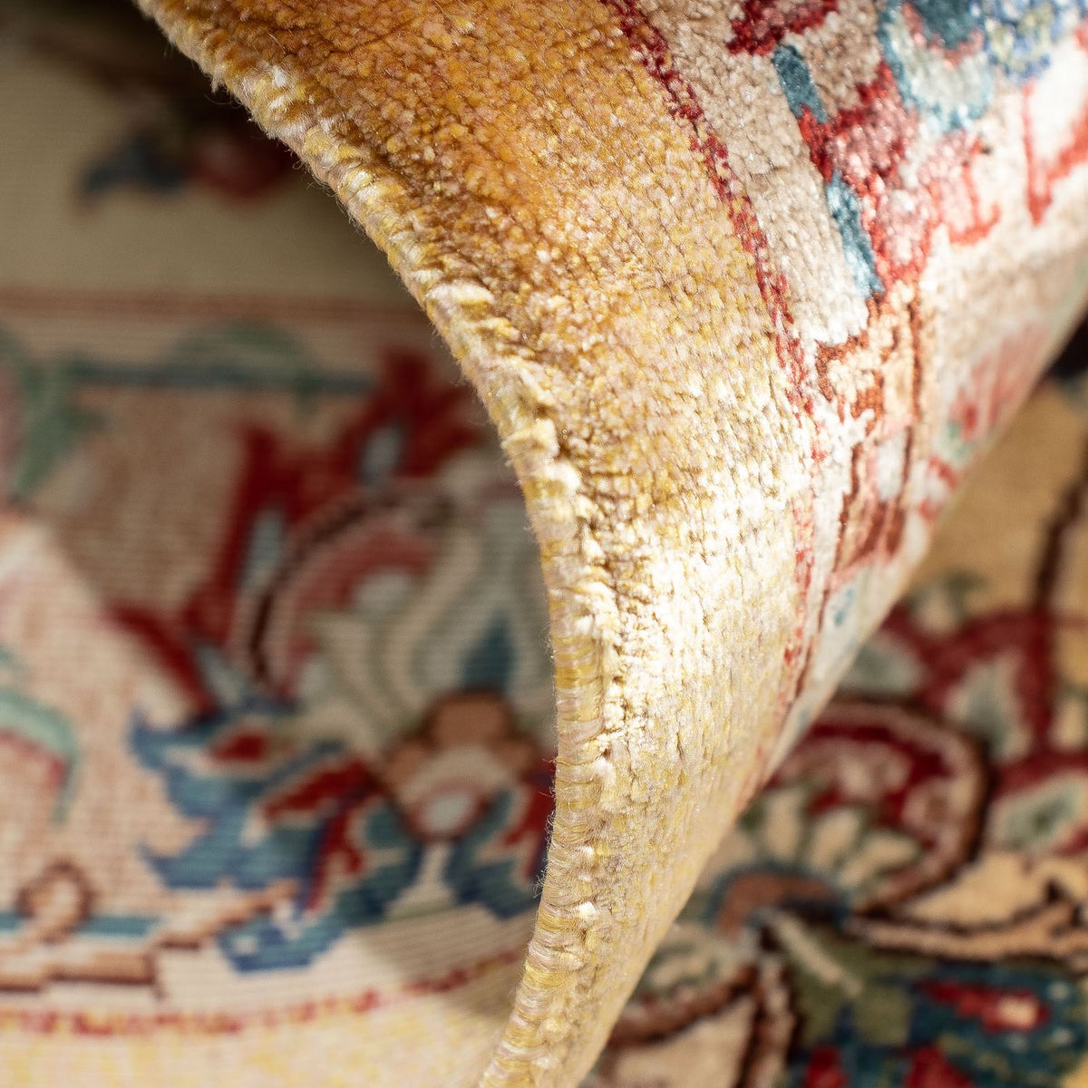 Tapis persan - Ghom - 82 x 59 cm - marron clair