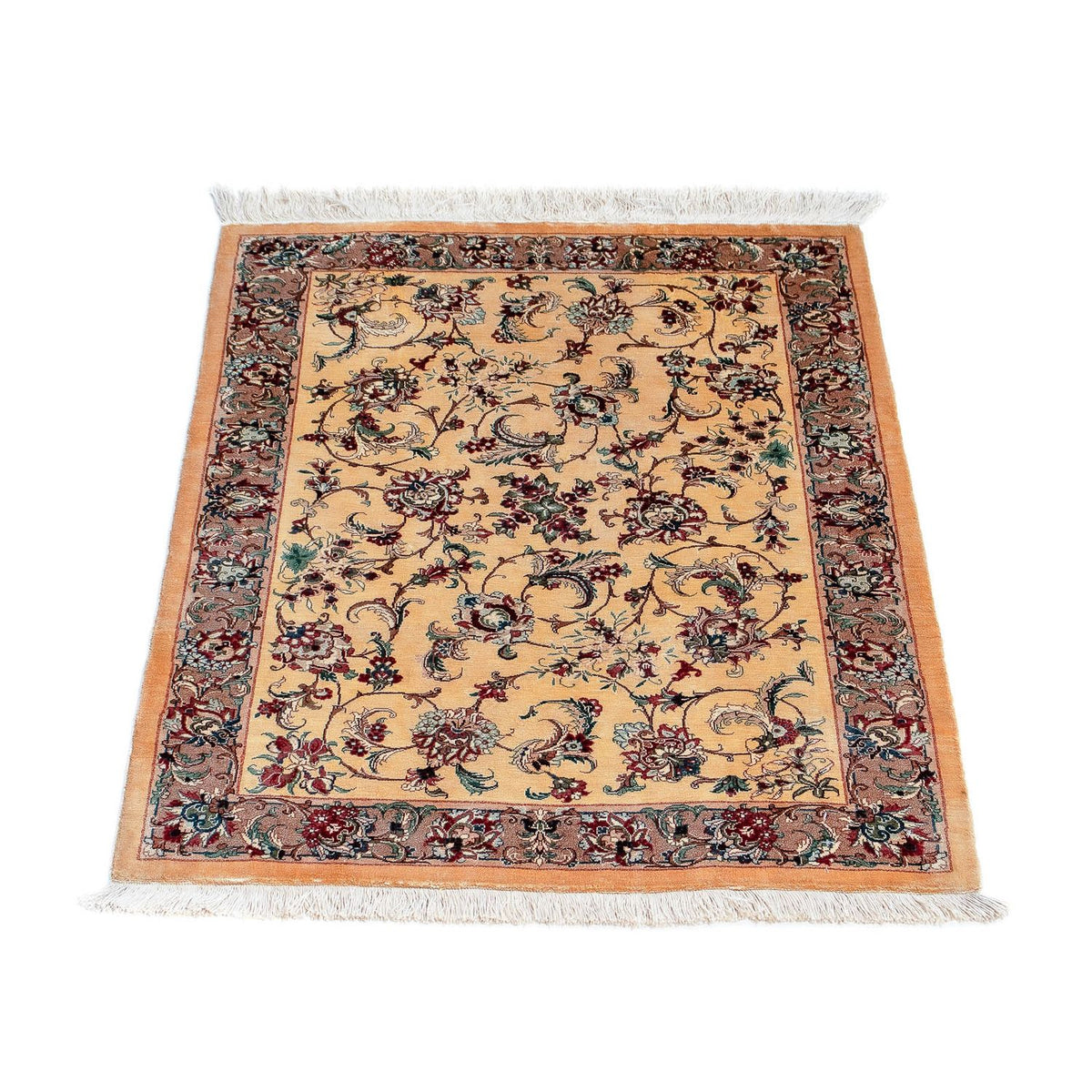 Tapis persan - Ghom - 82 x 59 cm - marron clair
