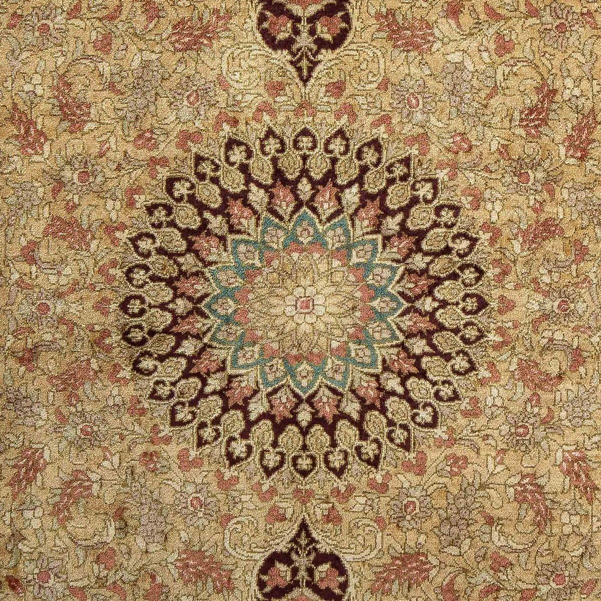 Tapis persan - Ghom - 90 x 59 cm - marron