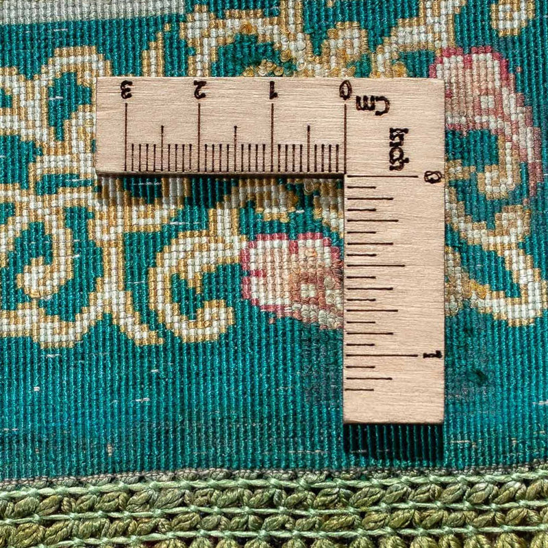 Tapis persan - Ghom - 77 x 58 cm - bleu foncé