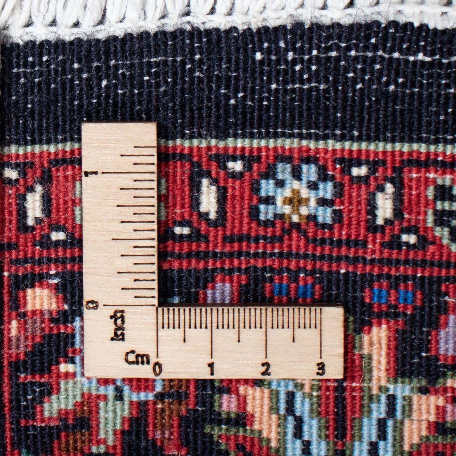 Tapis de couloir Tapis persan - Bidjar - 195 x 100 cm - bleu foncé