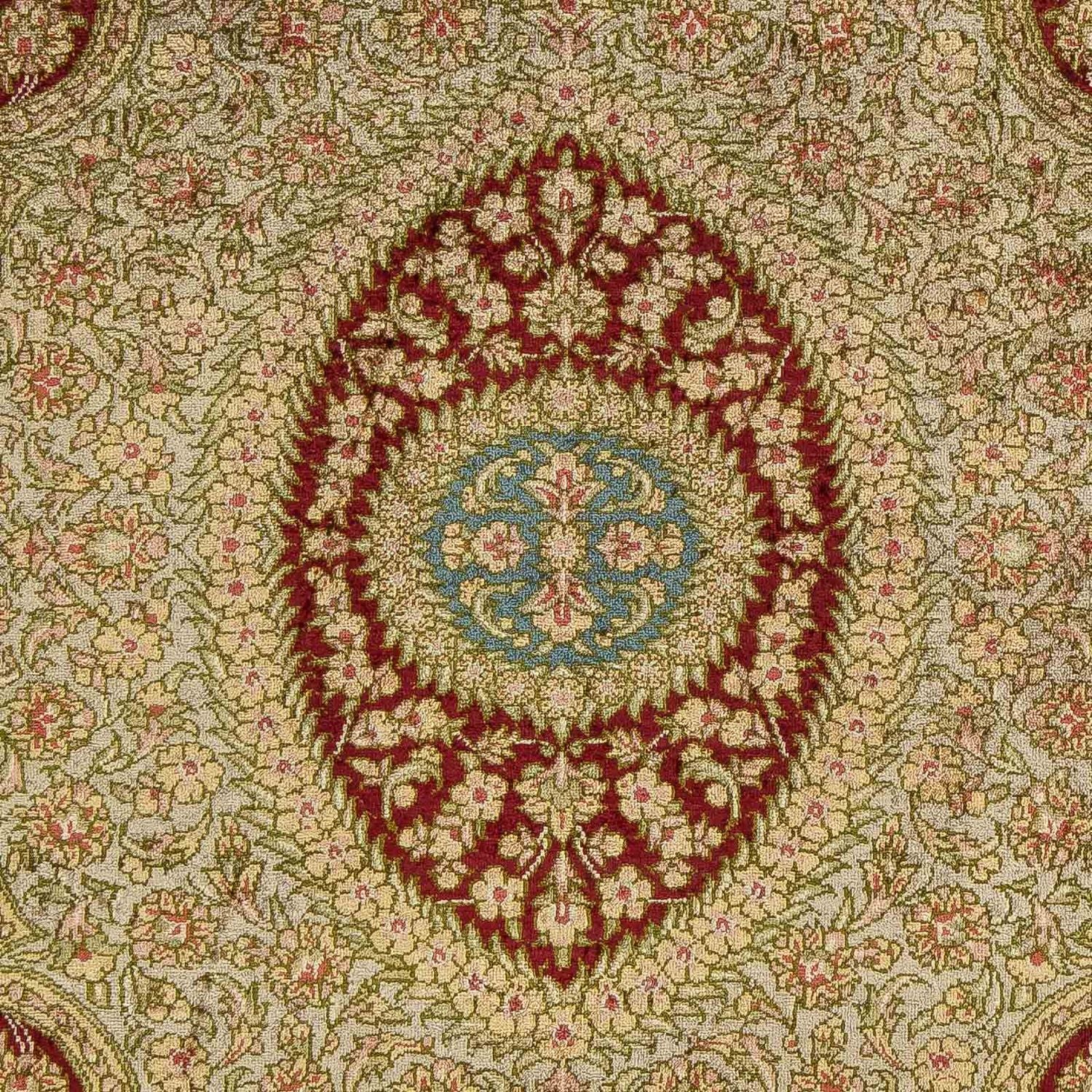 Tapis persan - Ghom - 78 x 58 cm - rouge foncé