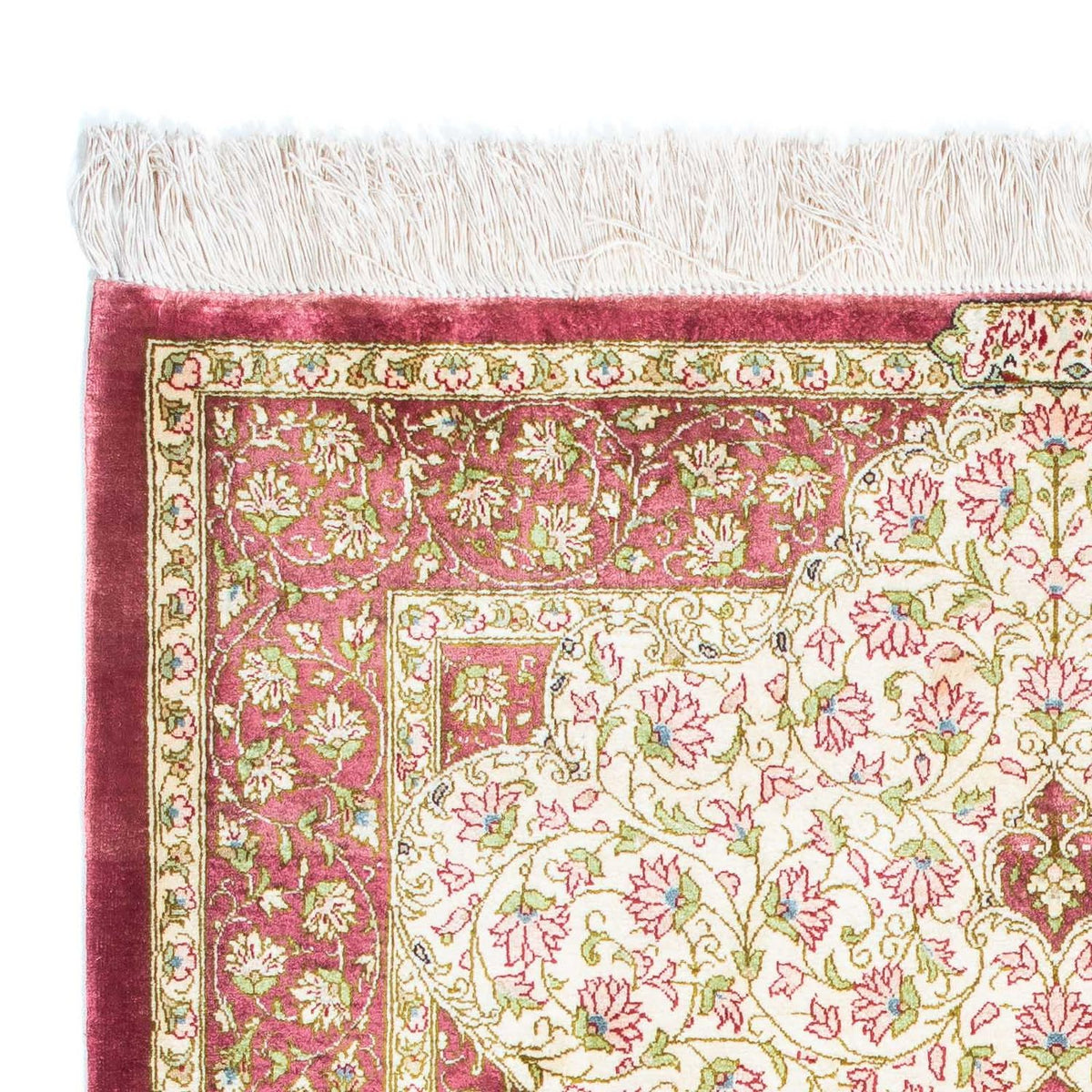 Tapis persan - Ghom - 125 x 80 cm - beige