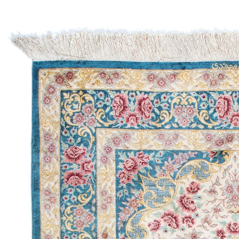 Tapis persan - Ghom - 123 x 77 cm - beige