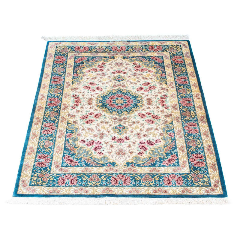 Tapis persan - Ghom - 123 x 77 cm - beige
