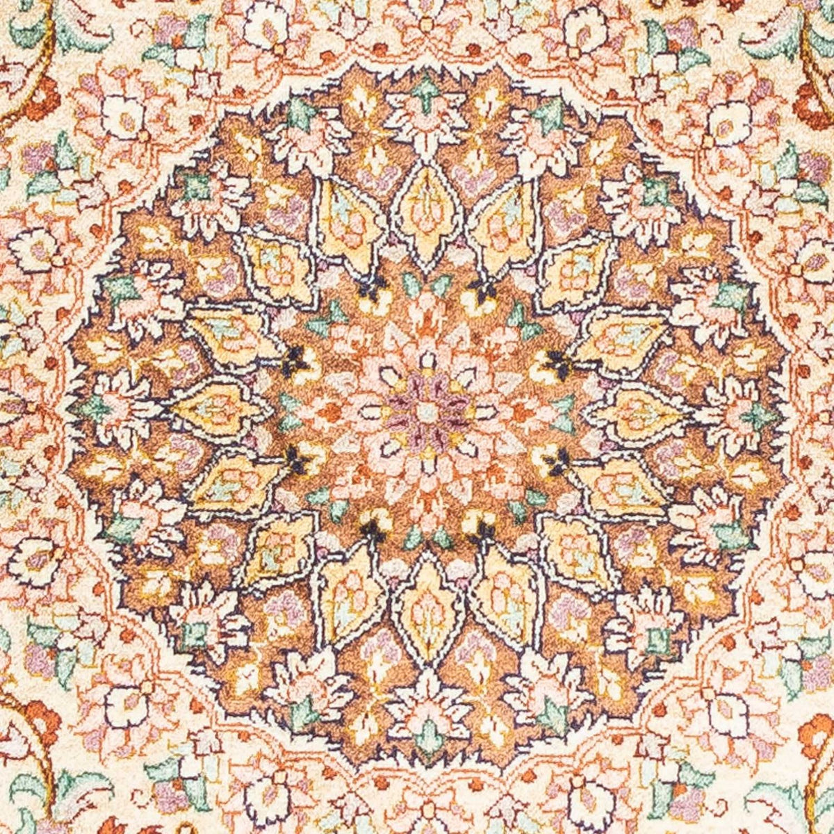 Tapis persan - Ghom - 123 x 76 cm - beige