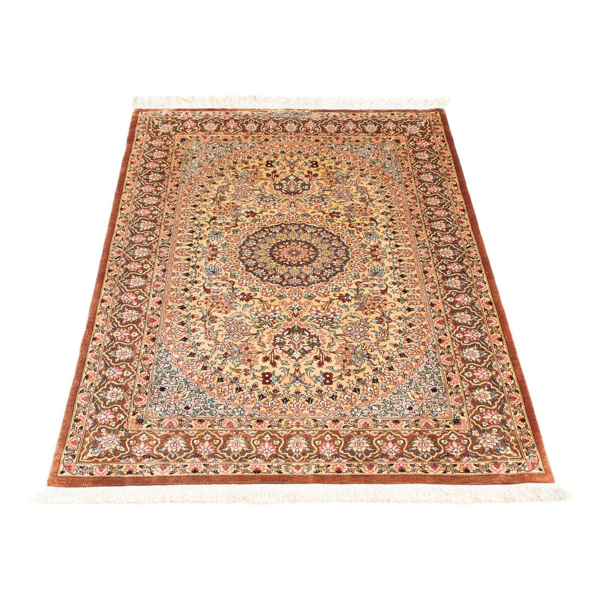 Tapis persan - Ghom - 123 x 76 cm - beige