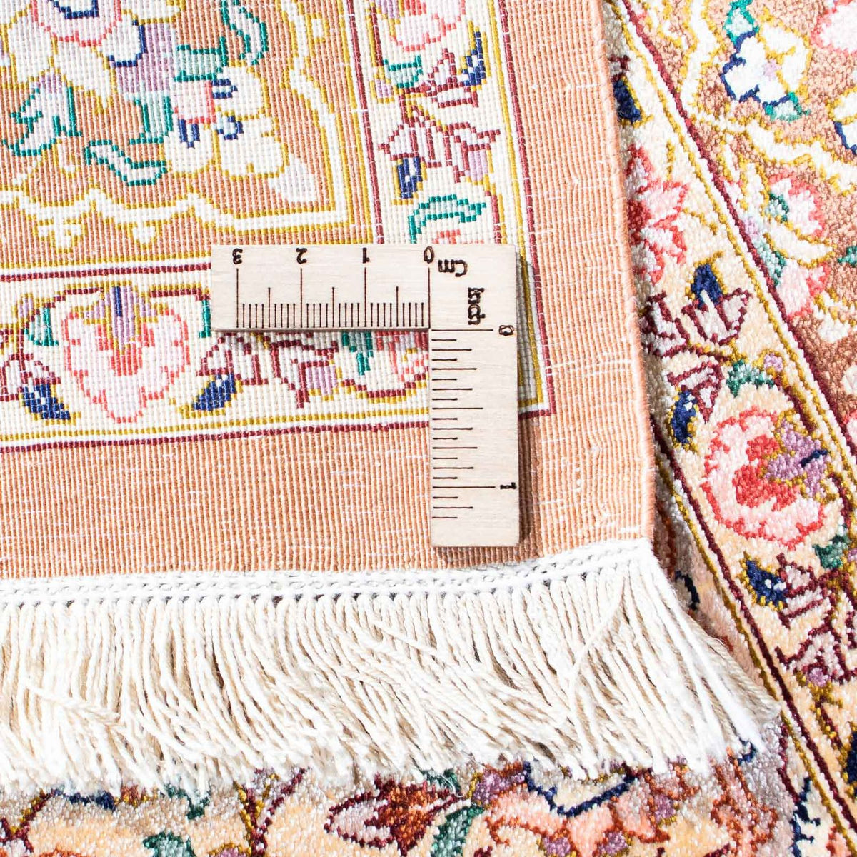 Tapis persan - Ghom - 123 x 76 cm - beige